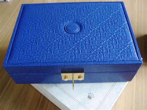 rolex blue jewelry box|empty Rolex watch box.